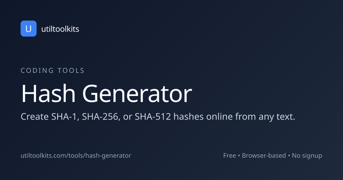 Online Hash Generator 🗝️ | Generate SHA-1, SHA-256 & SHA-512 Hashes ...